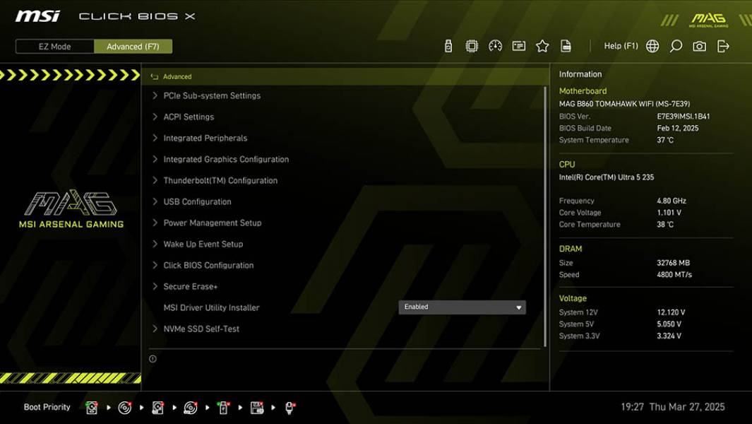 MSI MAG B860 TOMAHAWK WIFI-5